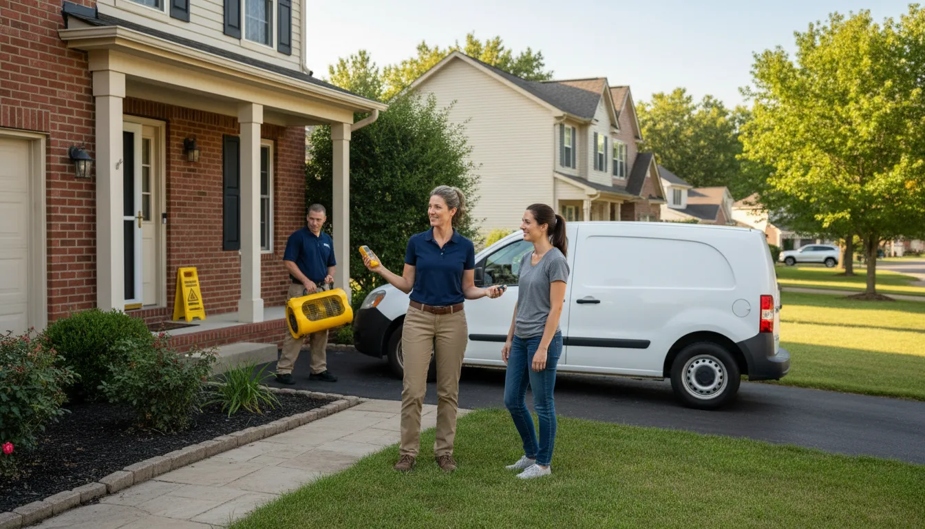Residential water damage restoration in Pulaski, PA